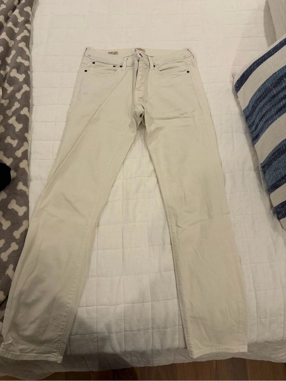 J. Crew Men's Cream Straight Jeans